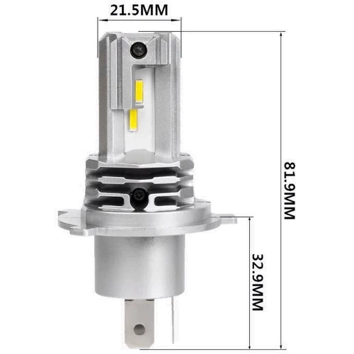 Лампы светодиодные Prime-X MINI Н4 Би 5000K (2 шт): Цвет свечения Белый