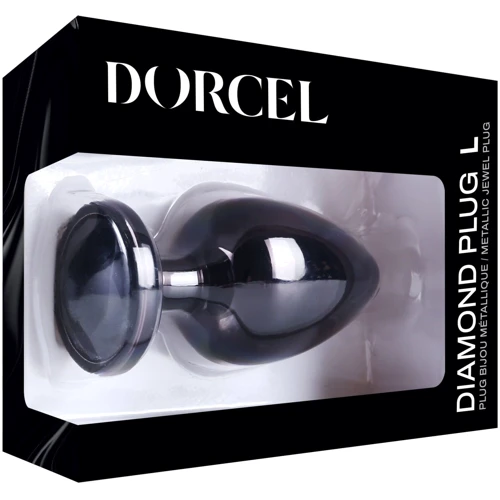 Металлическая анальная пробка с кристаллом Dorcel - Diamond Plug Black S
