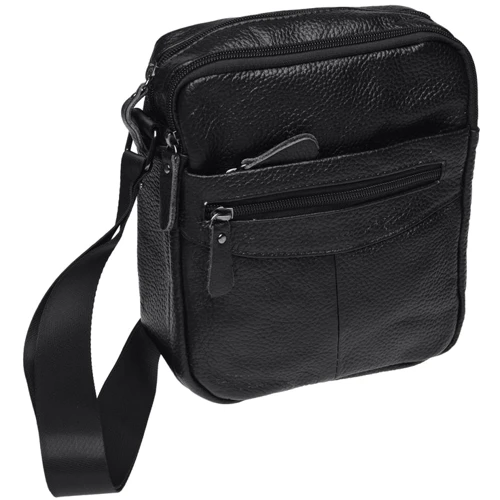 Мужская сумка планшет Borsa Leather черная (K11029-black)