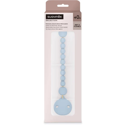 Клипса для пустышек Suavinex "Colour Essence" силиконовая голубая (401523)