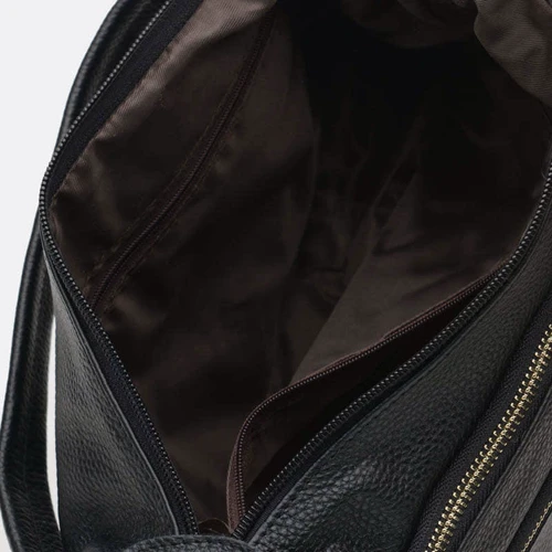Женская сумка через плечо Borsa Leather черная (K1213-black): Пол Женский