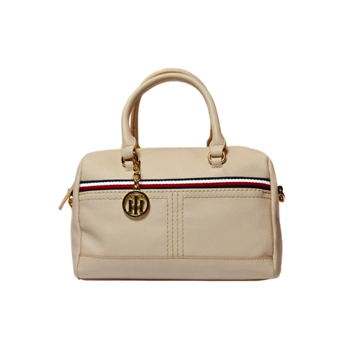 Женская сумка саквояж Tommy Hilfiger светло-бежевая (638950390027)