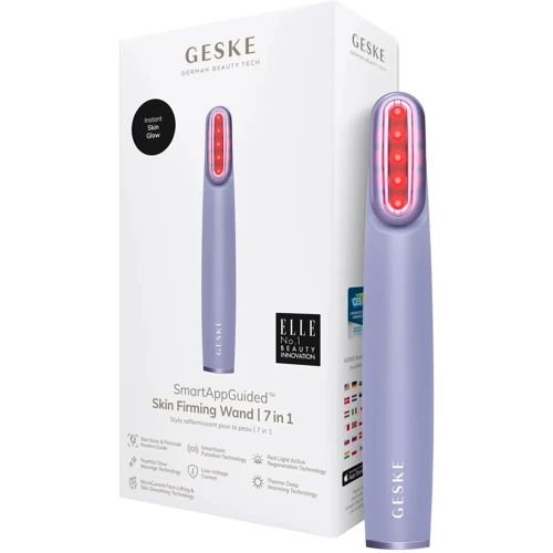 Устройство для укрепления и тонизации кожи лица с поворотной головкой GESKE Skin Firming Wand 7в1 purple