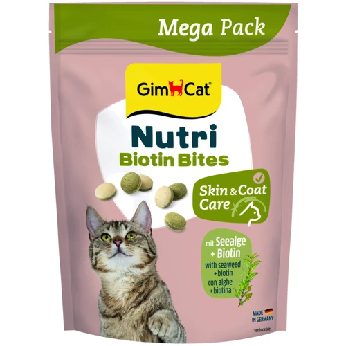 Витамины GimCat NUTRI BIOTIN BITES для кошек для улучшения состояния шерсти и кожи 425 г (G-419701)