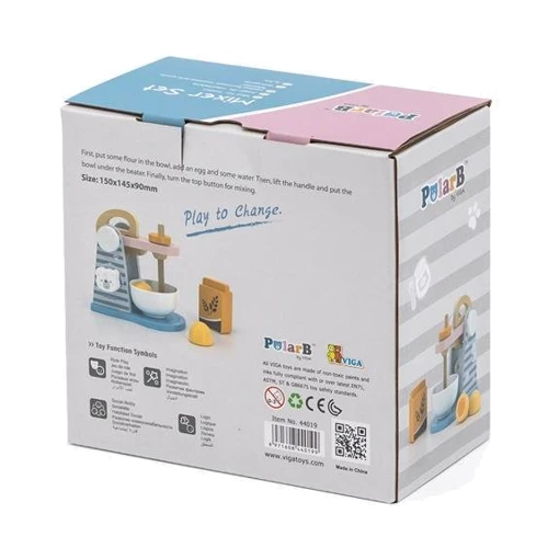 Іграшковий міксер Viga Toys PolarB із дерева (44019) фото 2