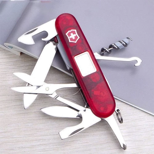 Мультитул Victorinox TRAVELLER LITE 91мм / 27предметов / червоний-прозорий (1.7905.AVT): Вага, г 143
