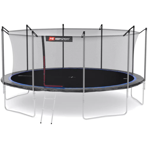 Батут Hop-Sport 16ft black/blue черно-синий с внутренней сеткой 488 см фото 4
