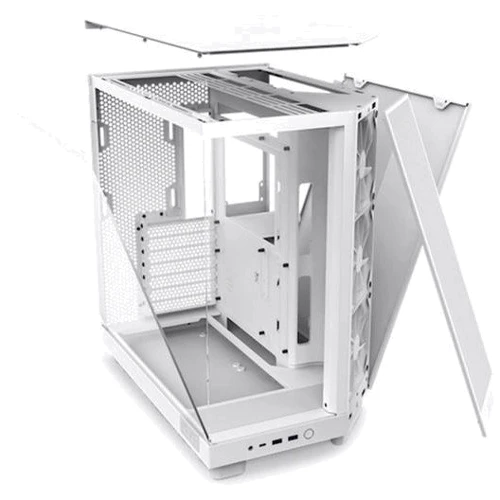 Корпус NZXT H6 Flow RGB All White (CC-H61FW-R1): Материал передней панели сталь