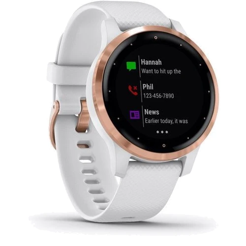 Смарт-часы Garmin vivoactive 4S Rose Gold Stainless Steel Bezel with White Case and Silicone Band (010-02172-22): Тип гаджета Взрослые смарт часы