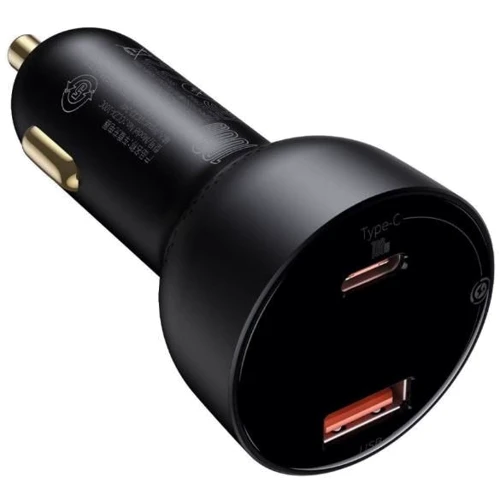 Зарядний пристрій Baseus Car Charger USB+USB-C Superme 100W Black (TZCCZX-01): Кабель в комплекті USB-C