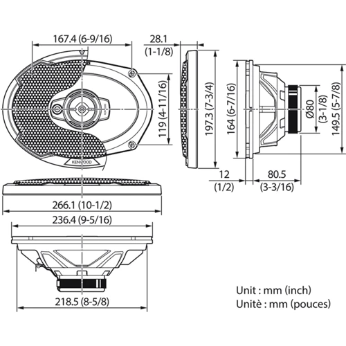 Коаксиальная автоакустика Kenwood KFC-PS6976: Тип коаксиальная автоакустика