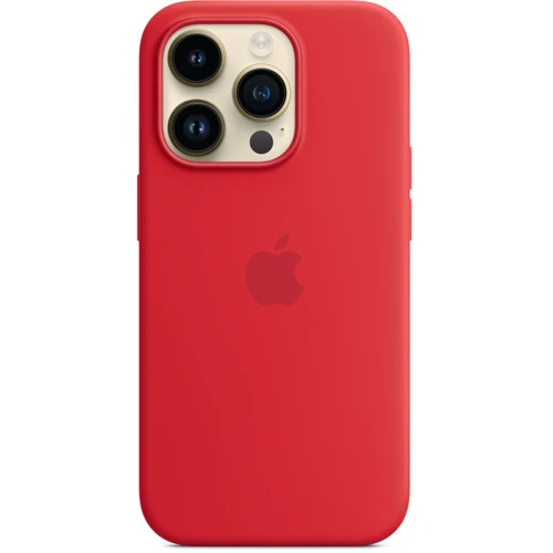Чехол для iPhone Apple Silicone Case with MagSafe (PRODUCT)RED (MPTG3) for iPhone 14 Pro: Цвет красный