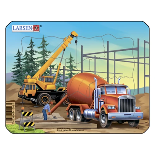 Пазл-вкладиш Larsen "Бетономішалка", серія МІНІ (Z3-4): Виробник Larsen