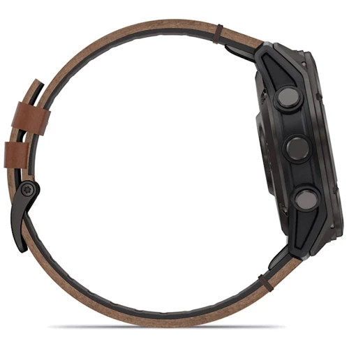 Смарт-часы Garmin Fenix 8 Pro AMOLED 51mm Sapphire Carbon Grey DLC Titanium with Chestnut Leather Band (010-03199-40)