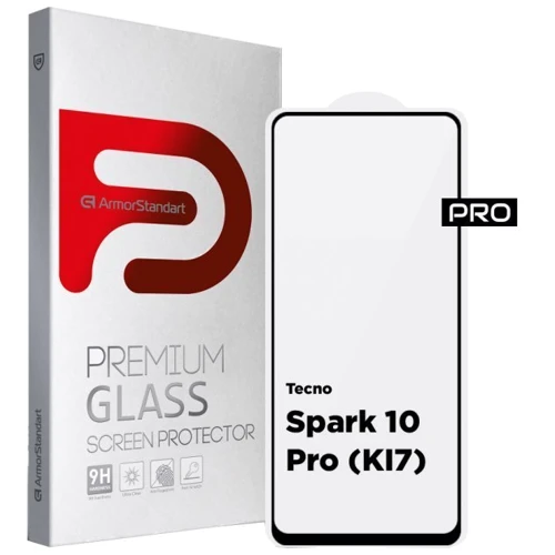 Аксессуар для смартфона ArmorStandart Tempered Glass Pro Black for Tecno Spark 10 Pro (KI7) (ARM67795)