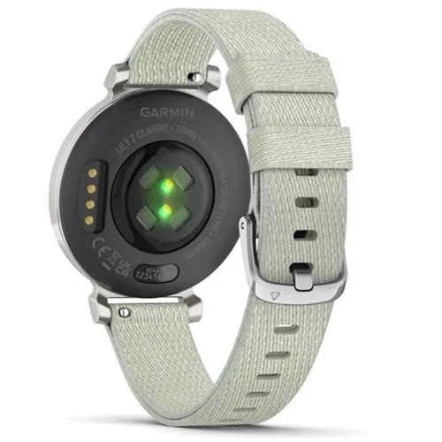 Смарт-часы Garmin Lily 2 Classic Silver with Sage Grey Fabric Band (010-02839-15): Особенности Металлический корпус, Водонепроницаемые, Бесконтактная оплата