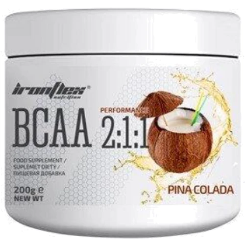 Аминокислота для спорта IronFlex BCAA 2-1-1 Performance 200 g / 40 servings / Pina colada