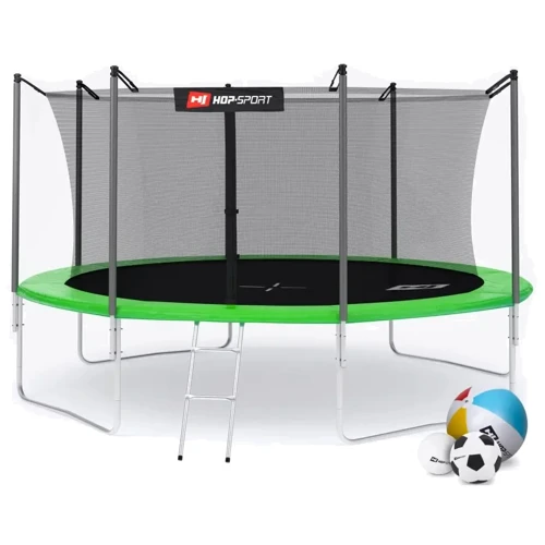 Батут Hop-Sport 14ft зелений із внутрішньою сіткою 427 см (5902308210479): Виробник Hop-Sport