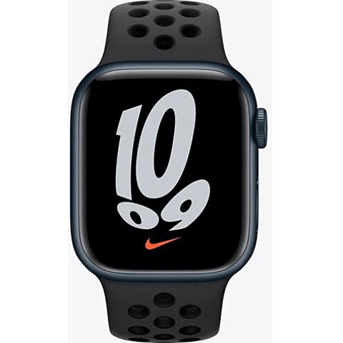 Apple Watch Series 7 Nike 45mm GPS Midnight Aluminum Case with Anthracite/Black Nike Sport Band Approved Вітринний зразок