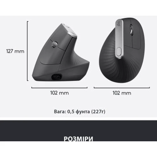 Мышь Logitech Mouse MX Vertical Advanced Ergonomic (910-005448): Количество кнопок 4