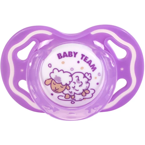 Пустушка Baby Team силіконова класична, 1шт. 6 + (3014 фіолетовий)