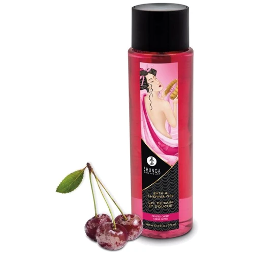 Гель для душу Shunga Shower Gel - Frosted Cherry (370 мл) з рослинними оліями та вітаміном Е: Тип гель