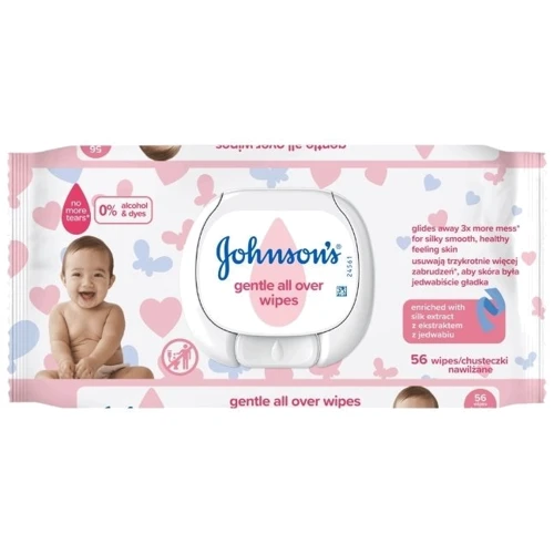 Johnson’s Baby Влажные салфетки "Нежная забота", гипоаллергенные, 56 шт.