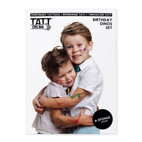 Временные тату TATTon.me Birthday Dinos Set (TSBirthdayDinos)