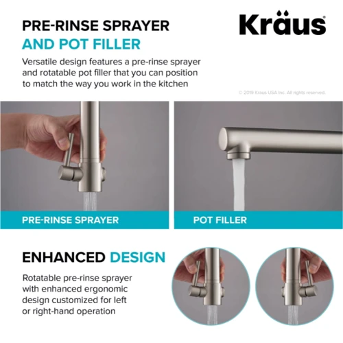 Змішувач для кухонного миття Kraus Artec Pro KPF-1603SFS