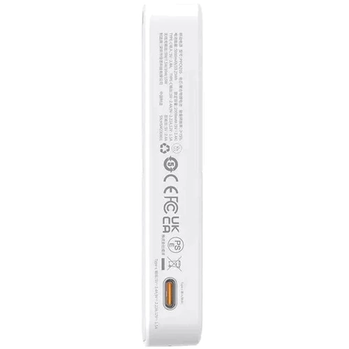 Внешний аккумулятор Baseus Power Bank 5000mAh Magnetic Bracket Wireless Fast-Charging 20W White (P10064101223-00): Емкость батареи, мАч 5000