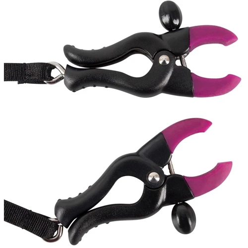 Затискачі для статевих губ з віброкулею Orion Bad Kitty Spreader String With Vibrator