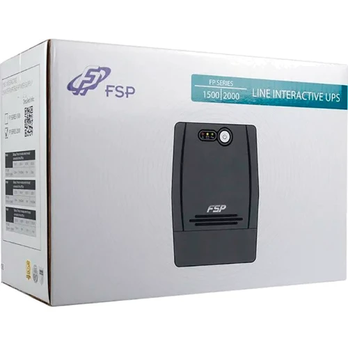 FSP FP1500, 1500ВА/900Вт, Lin-Int, USB/RJ45, IEC*6-320-C13, AVR, Black (PPF9000526): Количество Euro-розеток, шт Нет