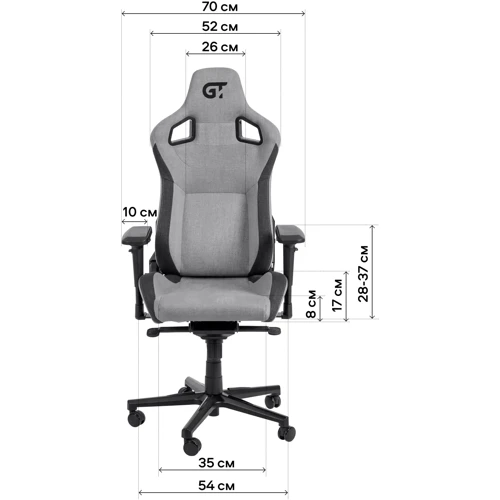 Кресло GT Racer X-8005 Black фото 3