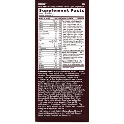 GNC Earth Genius Women's Multivitamin, 60 Vegetarian Capsules (CN6785): Тип Мультивитамины