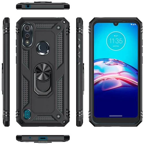 Чохол для телефона BeCover Military Black for Motorola Moto E6s (705963): Матеріал TPU (Термополиуретан) і пластик