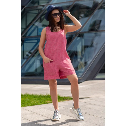 Комбинезон FLFashion Гавана ФКГ 3054 XXL-3XL розовый
