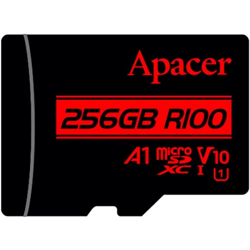 Карта памяти Apacer 256GB microSDHC Class 10 UHS-I V10 + adapter (AP256GMCSX10UB-R): Тип карты MicroSDHC