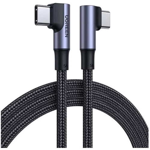 Кабель Ugreen Cable USB-C to USB-C 5A 100W US335 90-degree 2.0m Space Gray (70698)