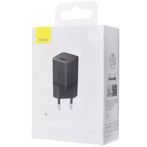 Зарядное устройство Baseus USB-C Wall Charger GaN5 1C 30W Black (CCGN070401) фото 5