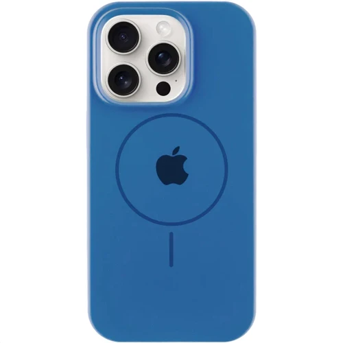 Чехол для iPhone Mobile Case Silicone Full Protective with MagSafe Denim Blue for iPhone 15 Plus
