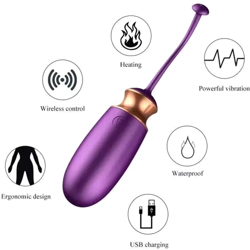 Виброяйцо с подогревом и пультом ДУ - Vibrating Silicone Love EGG, 6300001
