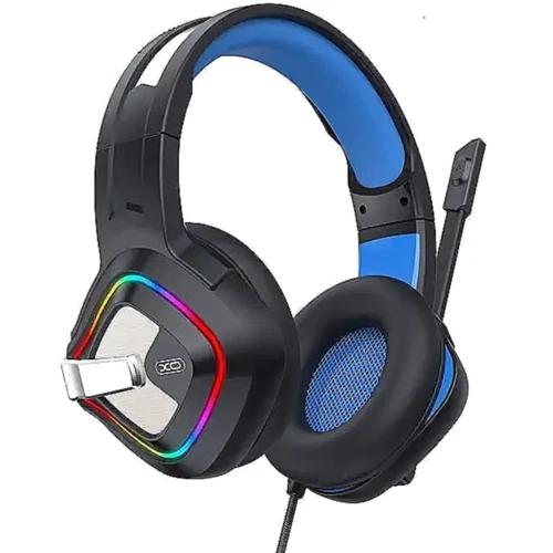 Наушники XO GE-08 Static RGB USB+3.5mm Black: Тип конструкции полноразмерные