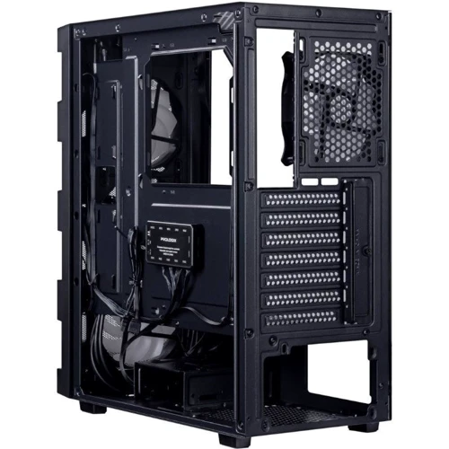 Корпус Prologix E115 Black: Материал передней панели пластик и металл