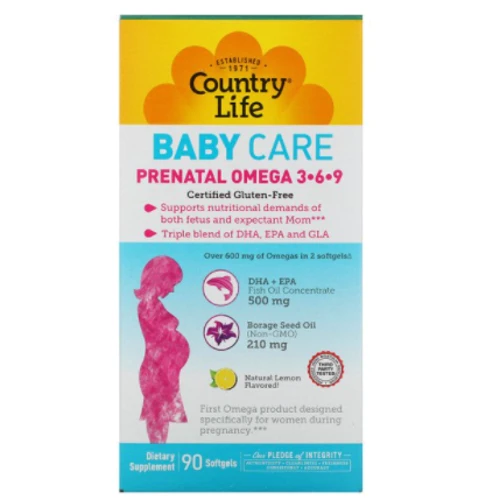 Country Life Prenatal omega 3-6-9 Витаминно-минеральный комплекс для беременных 90 капсул: Форма выпуска Капсулы
