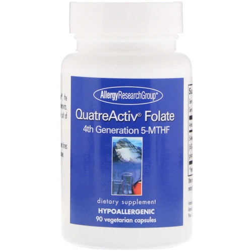 Allergy Research Group QuatreActiv Folate 4th Generation 5-MTHF 90 Caps (ALG-76530)