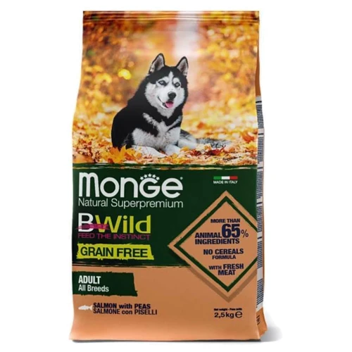 Сухой корм беззерновой Monge Dog Bwild Grain Free для собак с лососем 2.5 кг (70011716): Возраст Взрослые
