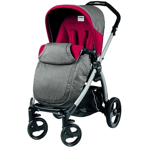 Коляска Peg-Perego прогулочная Book Plus Красный с серым Серое шасси (PACK04-00000000006)