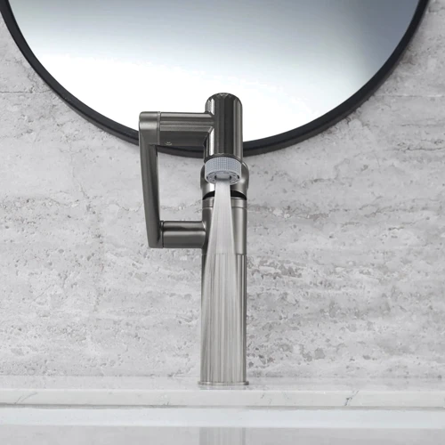 Смеситель для раковины Lefton 360° Rotatable Single-Hole Bathroom Faucet-BF2208 Brushed Nickel: Вид смесителя Однорычажный