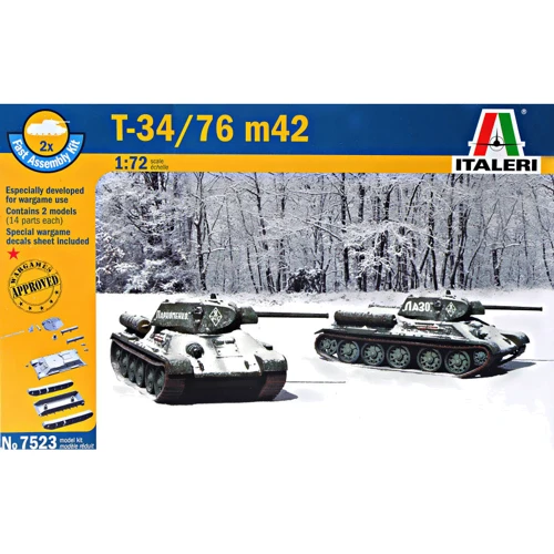 Модель Italeri Танк T34/76 мод. 1942 г., 2 шт. (IT7523)