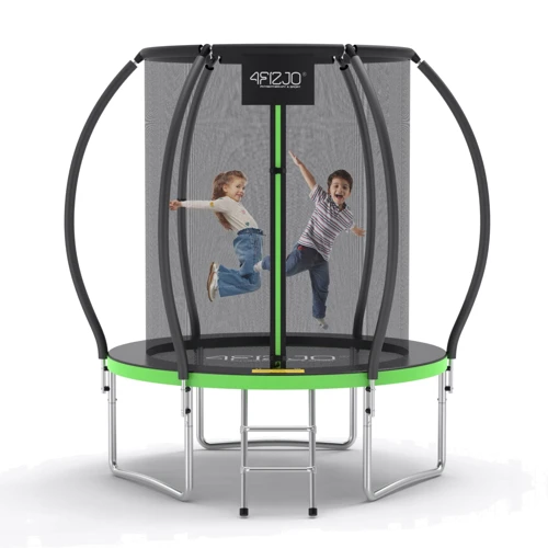 Батут 4FIZJO Premium 6FT 183 см 4FJ0602 Black/Green с внутренней сеткой (4FJ0602)